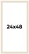 24x48 Wide Barnwood Picture Frame with UV-Resistant Acrylic & Acid Free Backing, Available in 6 Paint Finishes - Grey, Brown, White, and Black